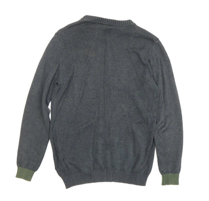 Jack & Jones Men's Green Pullover Jumper, Size S, Casual Knit