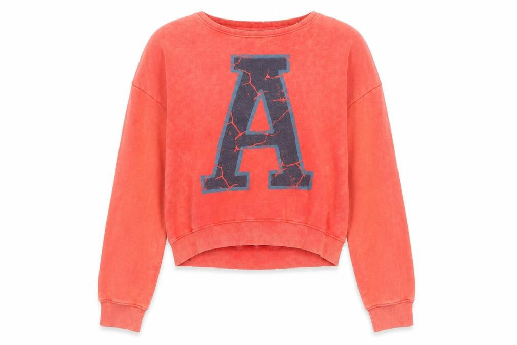 SoulCal & Co Orange Women's Graphic Print Pullover Sweatshirt Size 8