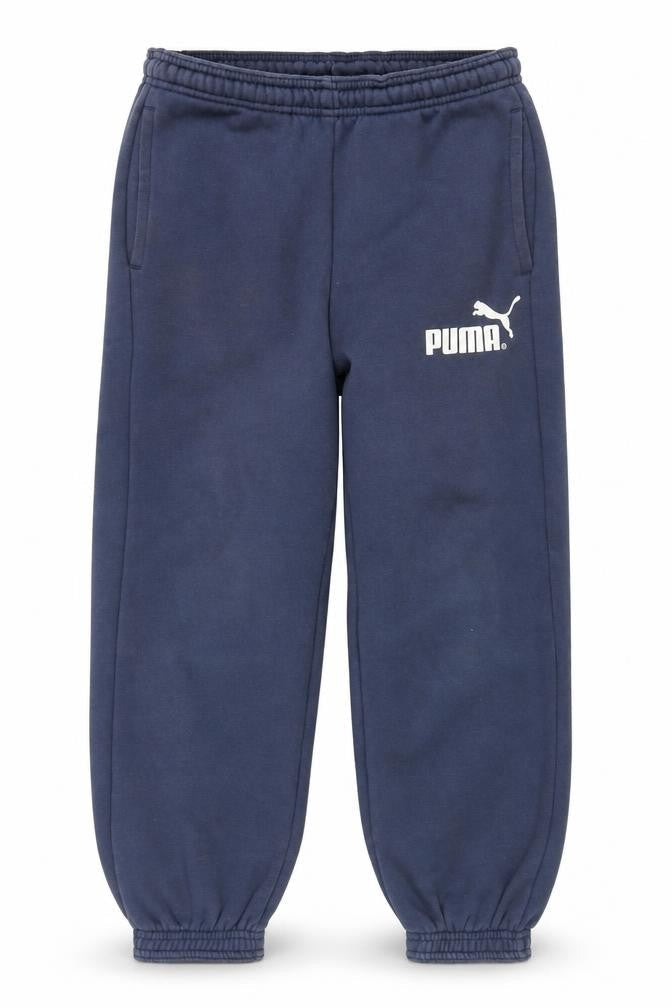 Puma Boys Blue Jogger Trousers Cotton Blend Size 8