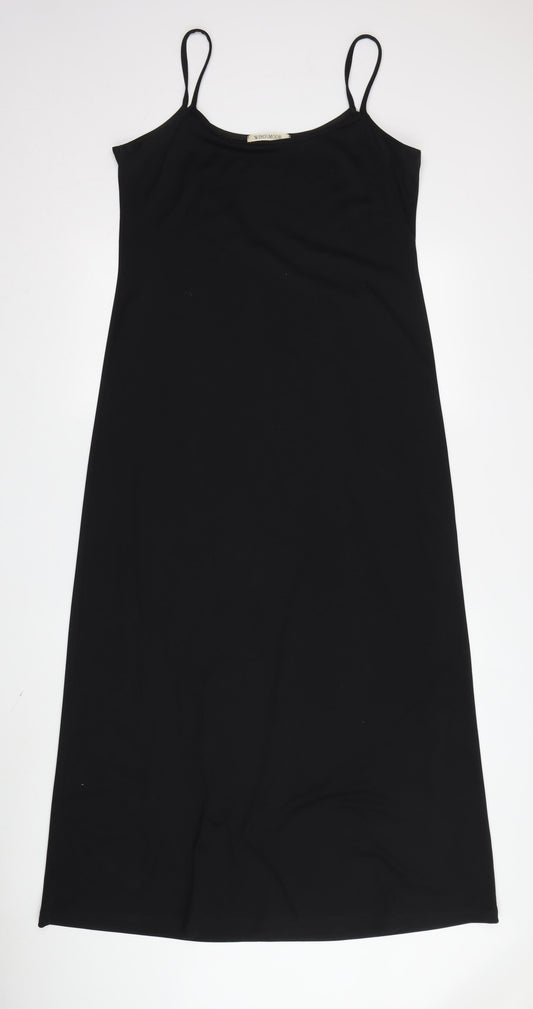 Windsmoor Women's Black Size 14 Sleeveless Slip Dress