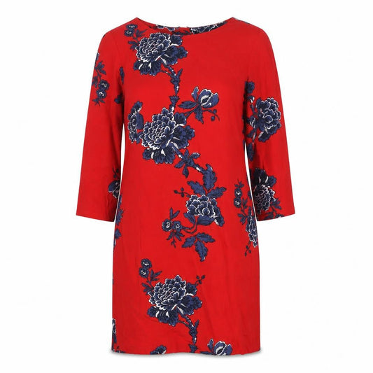 Joules Women's Red Floral Dress UK Size 10