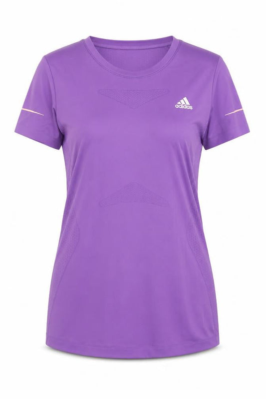 Adidas Women's Purple Short Sleeve Athletic T-Shirt