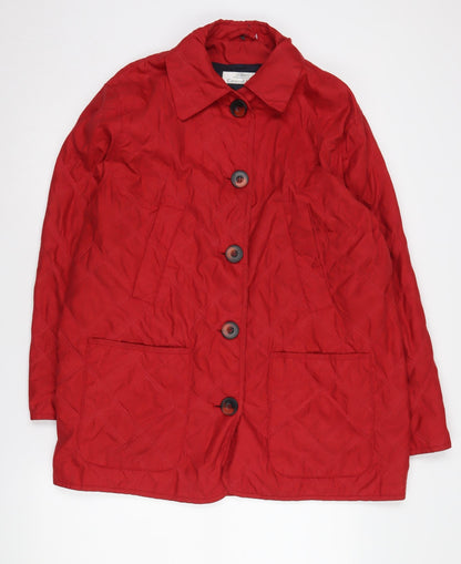 St Bernard Women's Red Quilted Coat Size 12