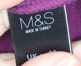 Marks and Spencer Women's Purple A-Line Dress Size 16
