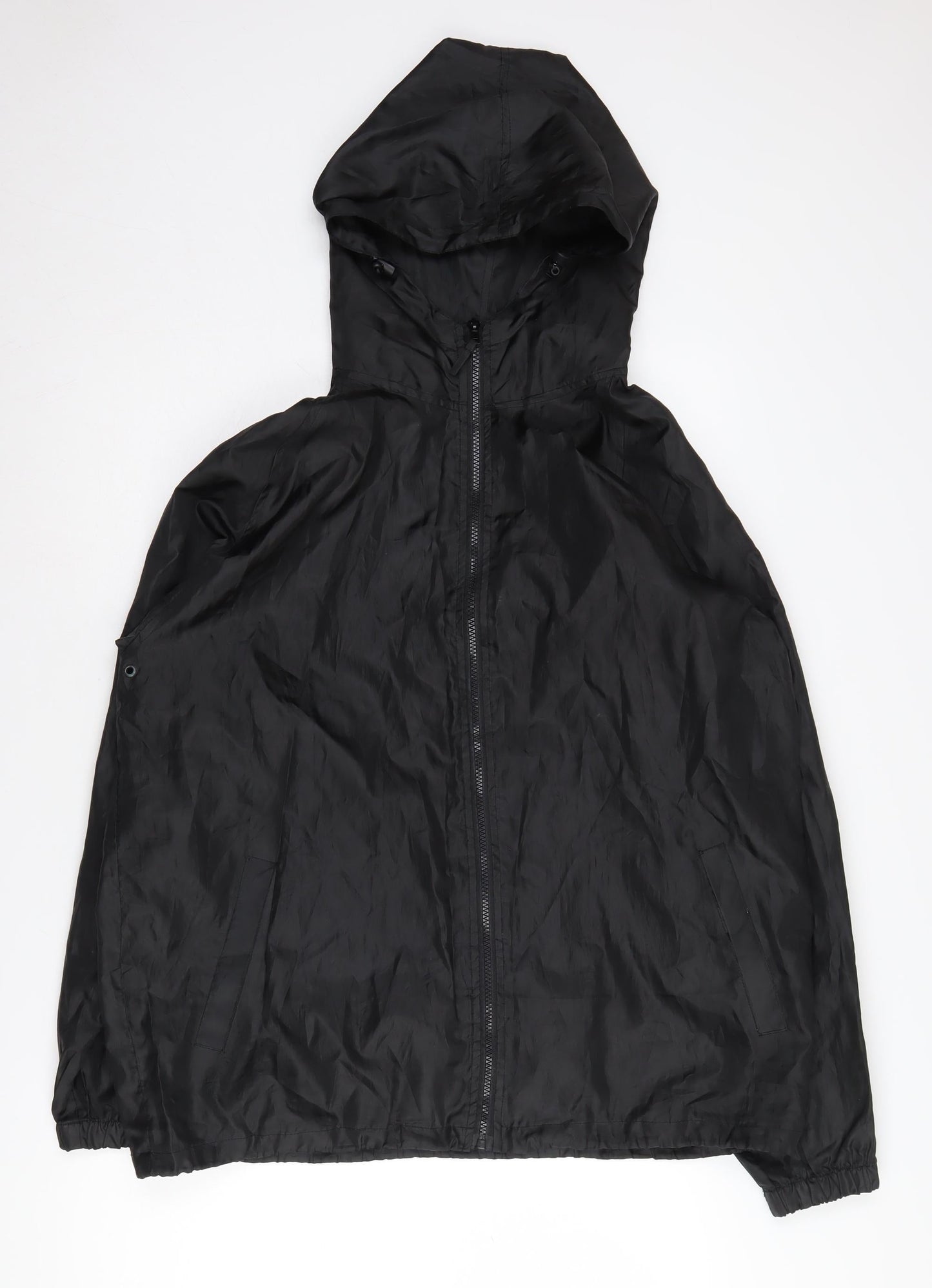 Outdoor Sportswear Men's Black Hooded Windbreaker M