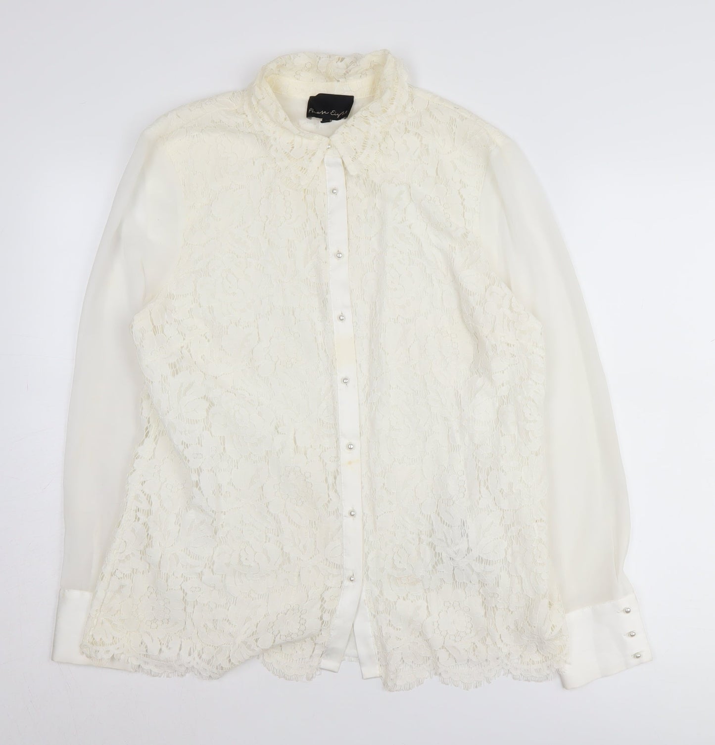 Phase Eight Women’s Ivory Lace Tunic Blouse Size 14