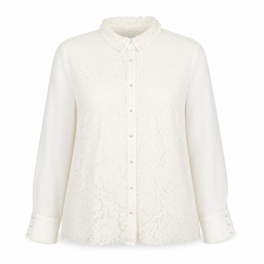 Phase Eight Women’s Ivory Lace Tunic Blouse Size 14