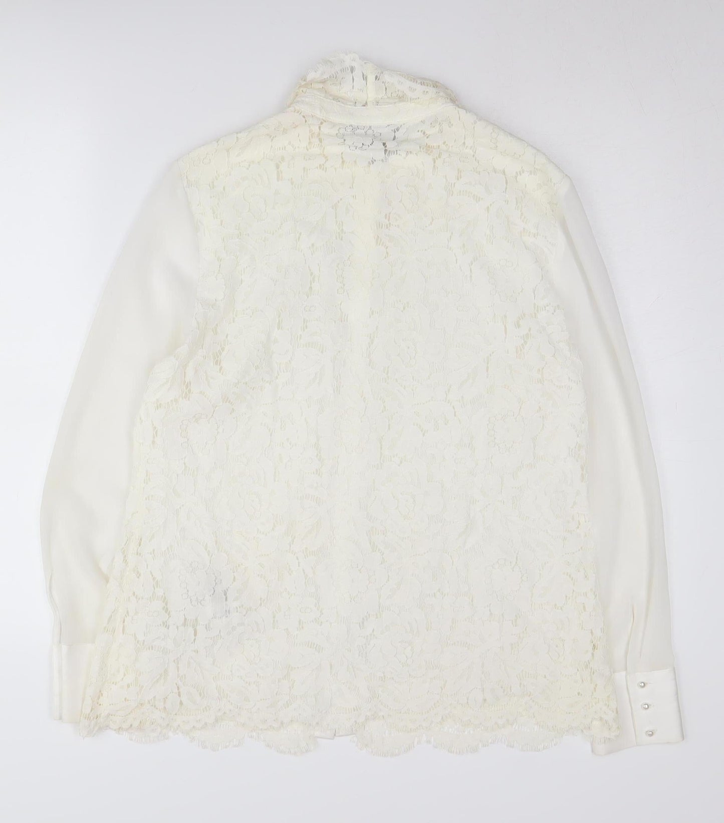 Phase Eight Women’s Ivory Lace Tunic Blouse Size 14