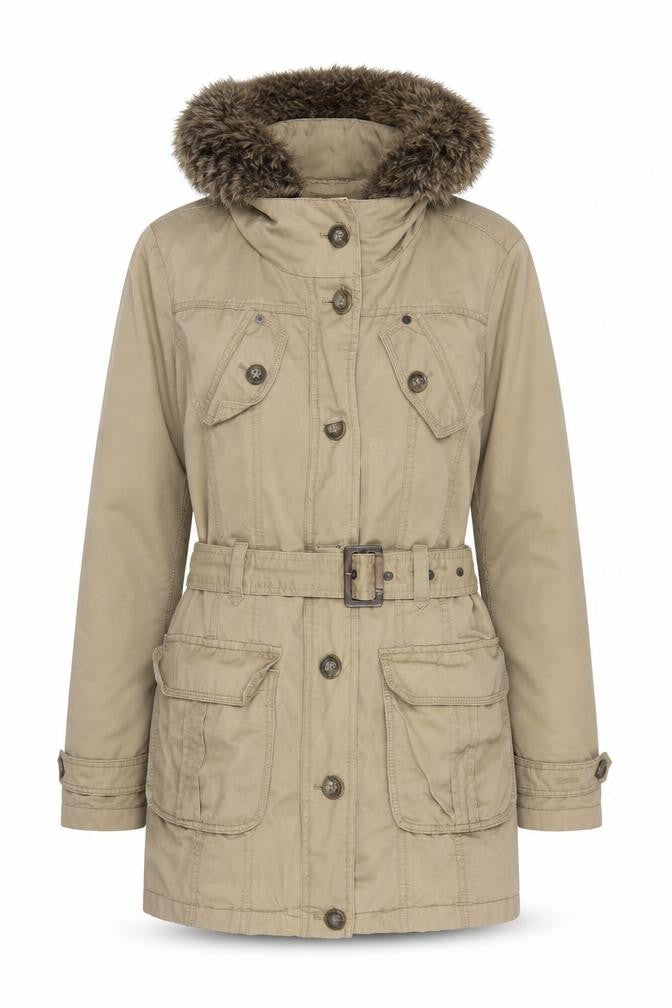 Esprit Women's Beige Parka Jacket, Size 10, Casual Wear