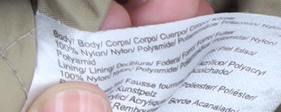 Brand and care label for ESPRIT Women's Beige Parka Jacket, size 10, Casual Wear
