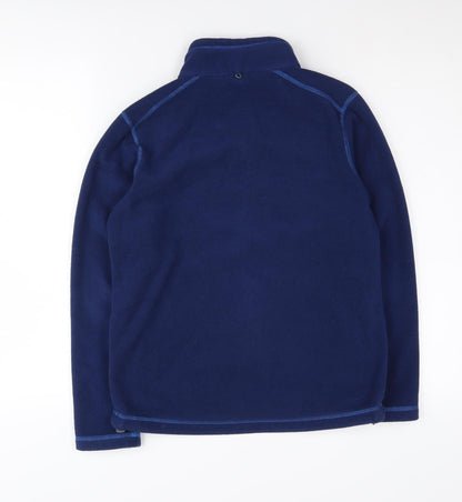 Back view of TOG24 girls’ blue basic jacket 11 years mid-length