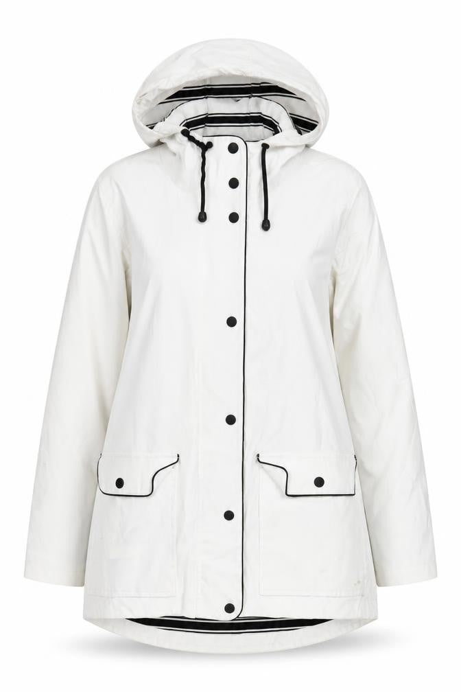 Topshop Women's White Petite Rain Jacket UK 10