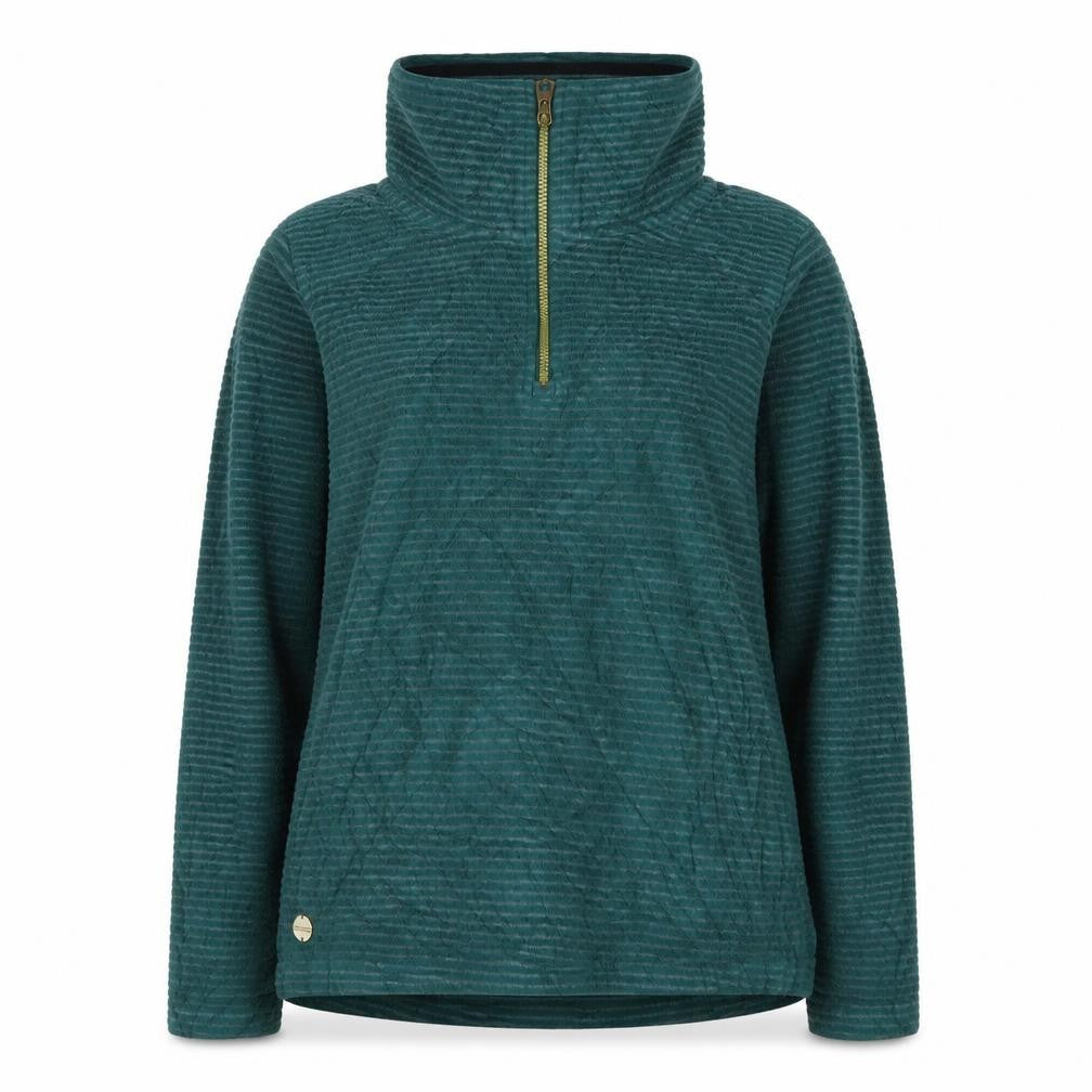 Regatta Women's Green Pullover 1/4 Zip Hoodie UK 14