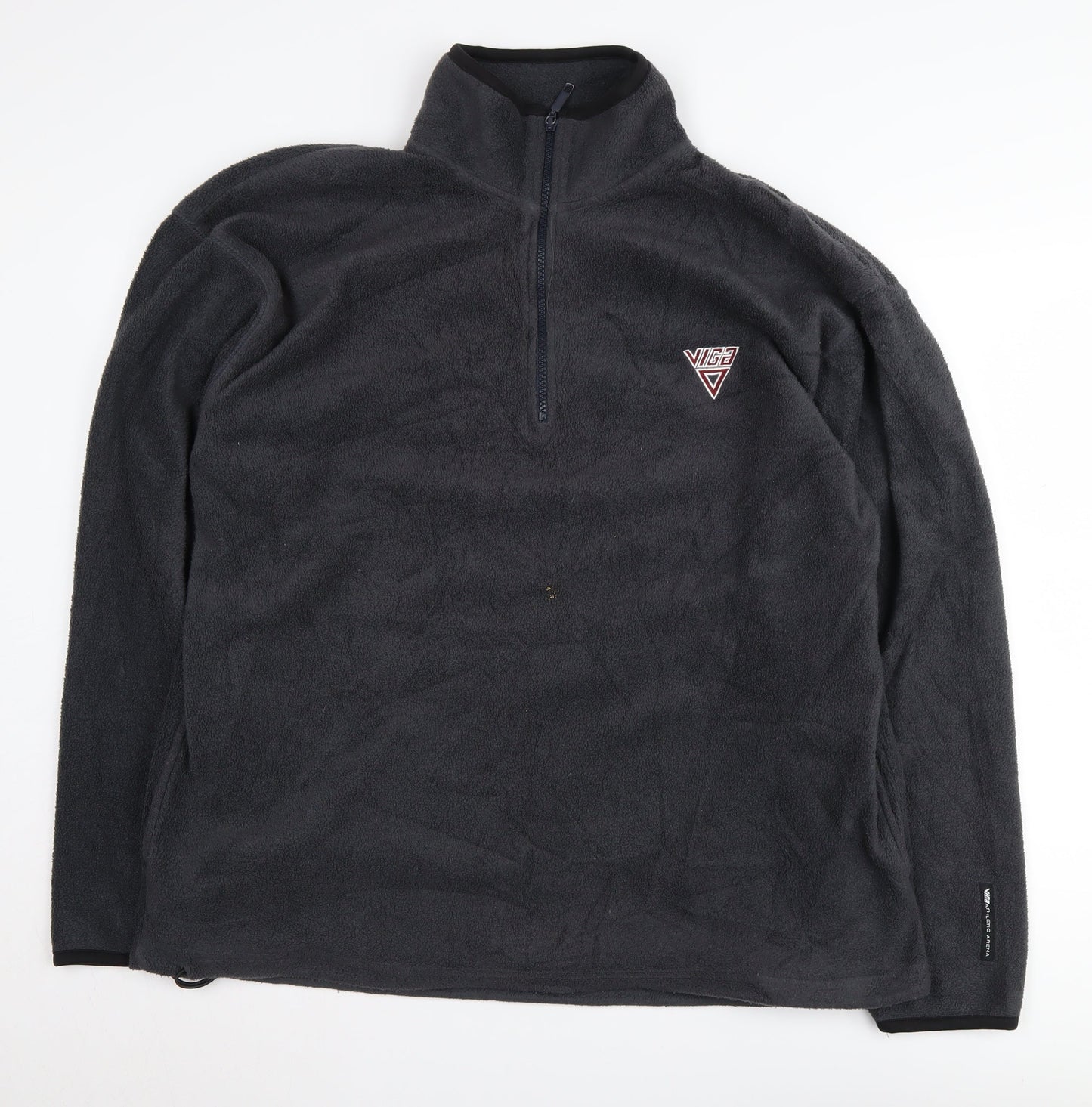 Viga Men's Black L Fleece Pullover Sweatshirt High Neck