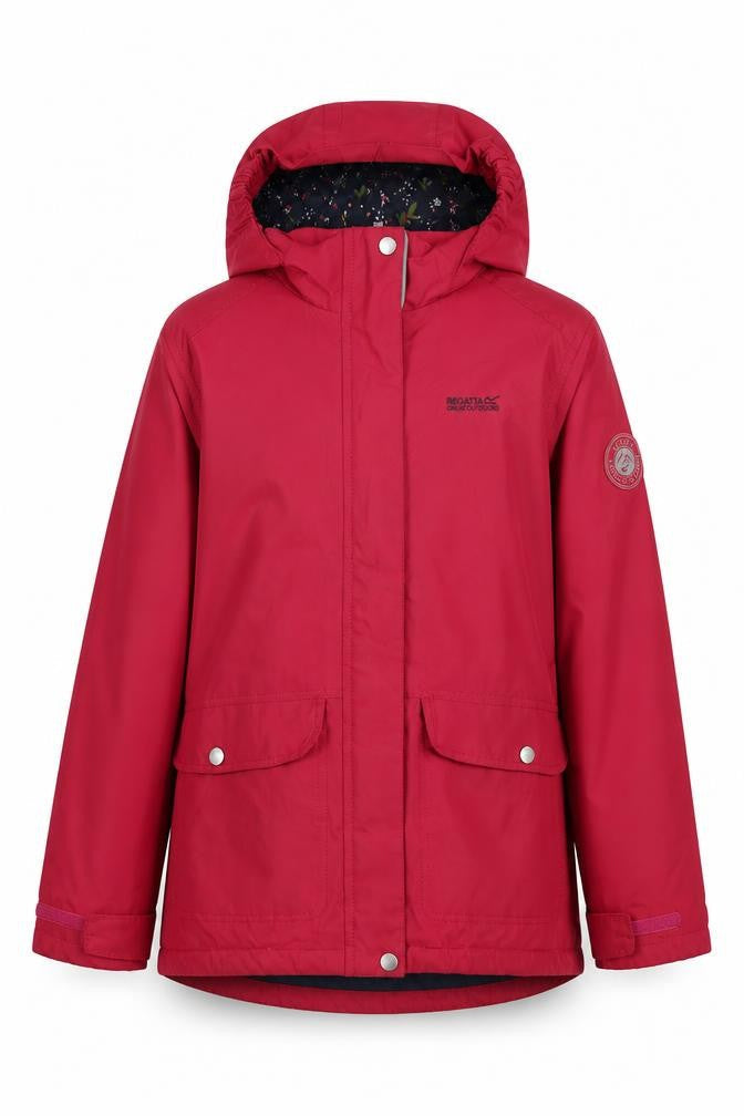 Regatta Women's Red Waterproof Mid-Length Rain Coat Size 4