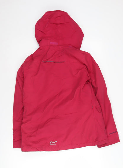 Regatta Women's Red Waterproof Mid-Length Rain Coat Size 4