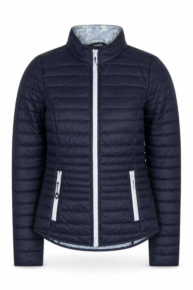 C&A Women's Blue Puffer Jacket XS, Casual, Zip Closure