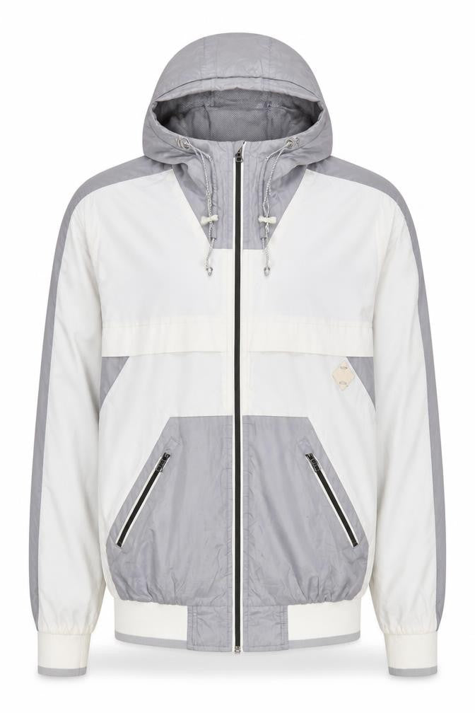 Twisted Soul Men's Grey White Hooded Windbreaker M