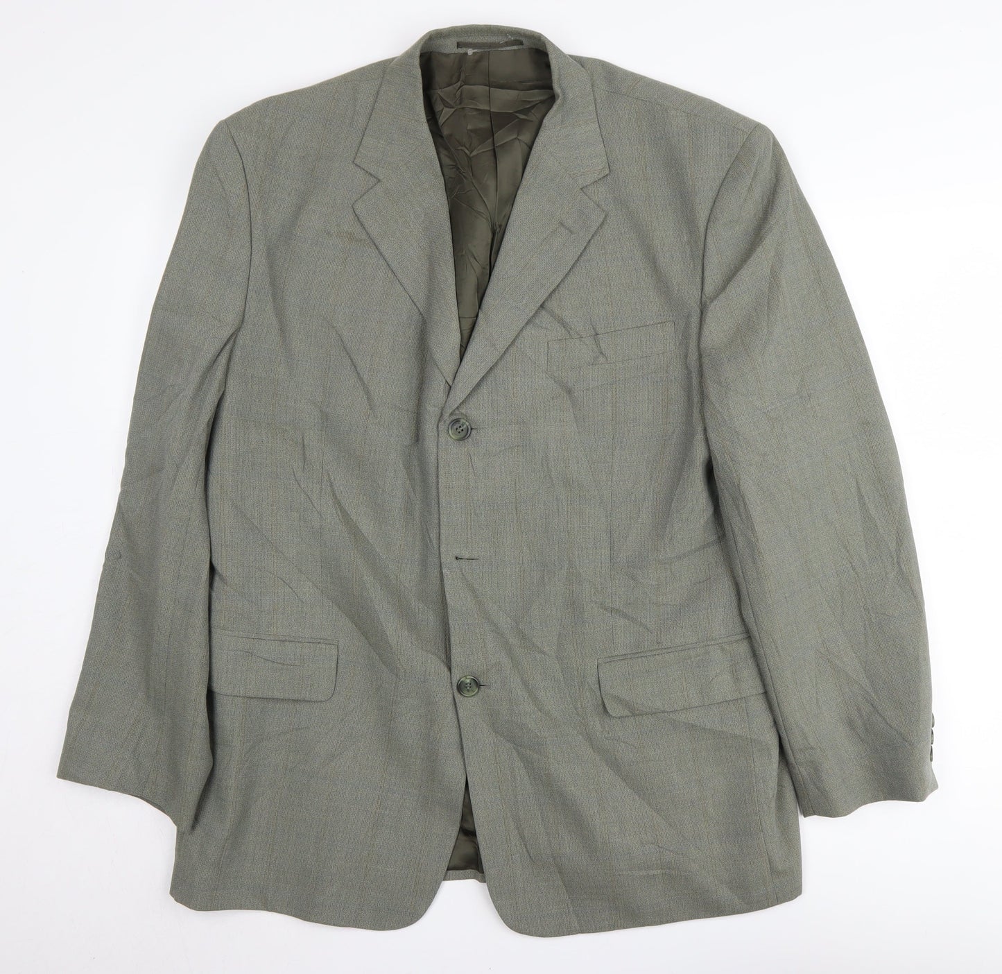 Van Heusen Men's Green Blazer Size 44 Regular Fit