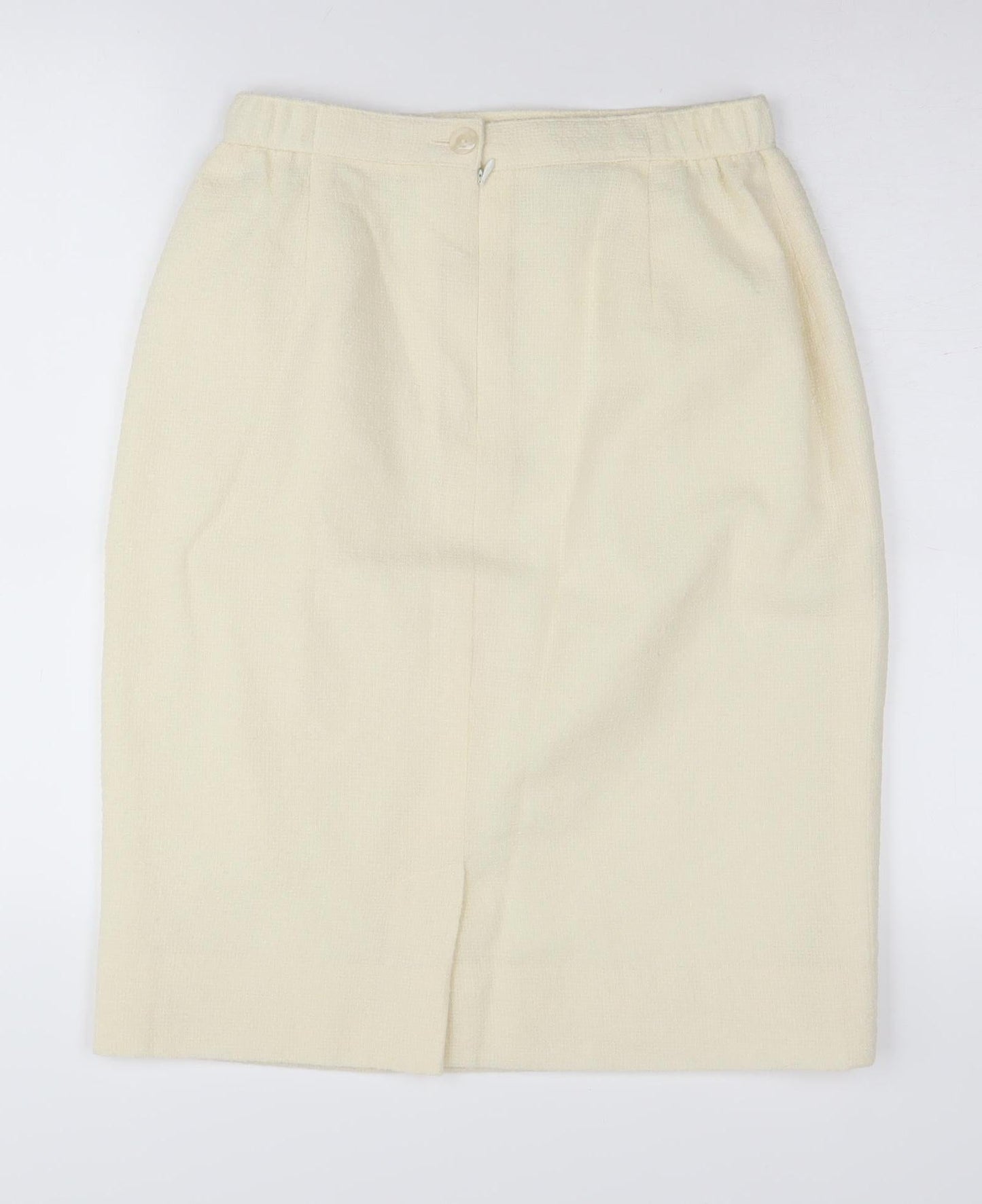 Alexon Women's Ivory Pencil Skirt Size 14, Wool Blend