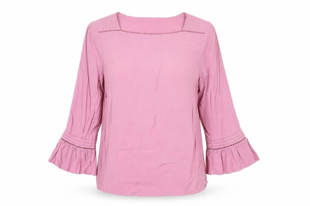 Massimo Dutti Women's Pink Tunic Blouse, M, Square Neck