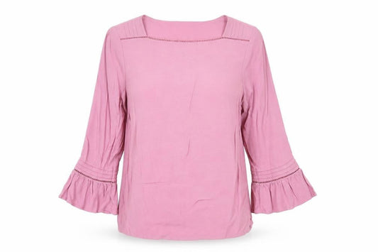 Massimo Dutti Women's Pink Tunic Blouse, M, Square Neck