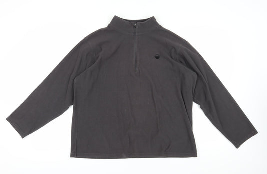 Wrangler Men's Black L 1/2 Zip Fleece Sweatshirt
