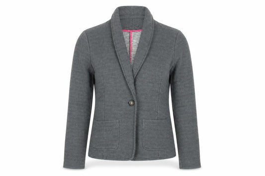 Banana Republic Women's Grey Blazer XS Shawl Collar
