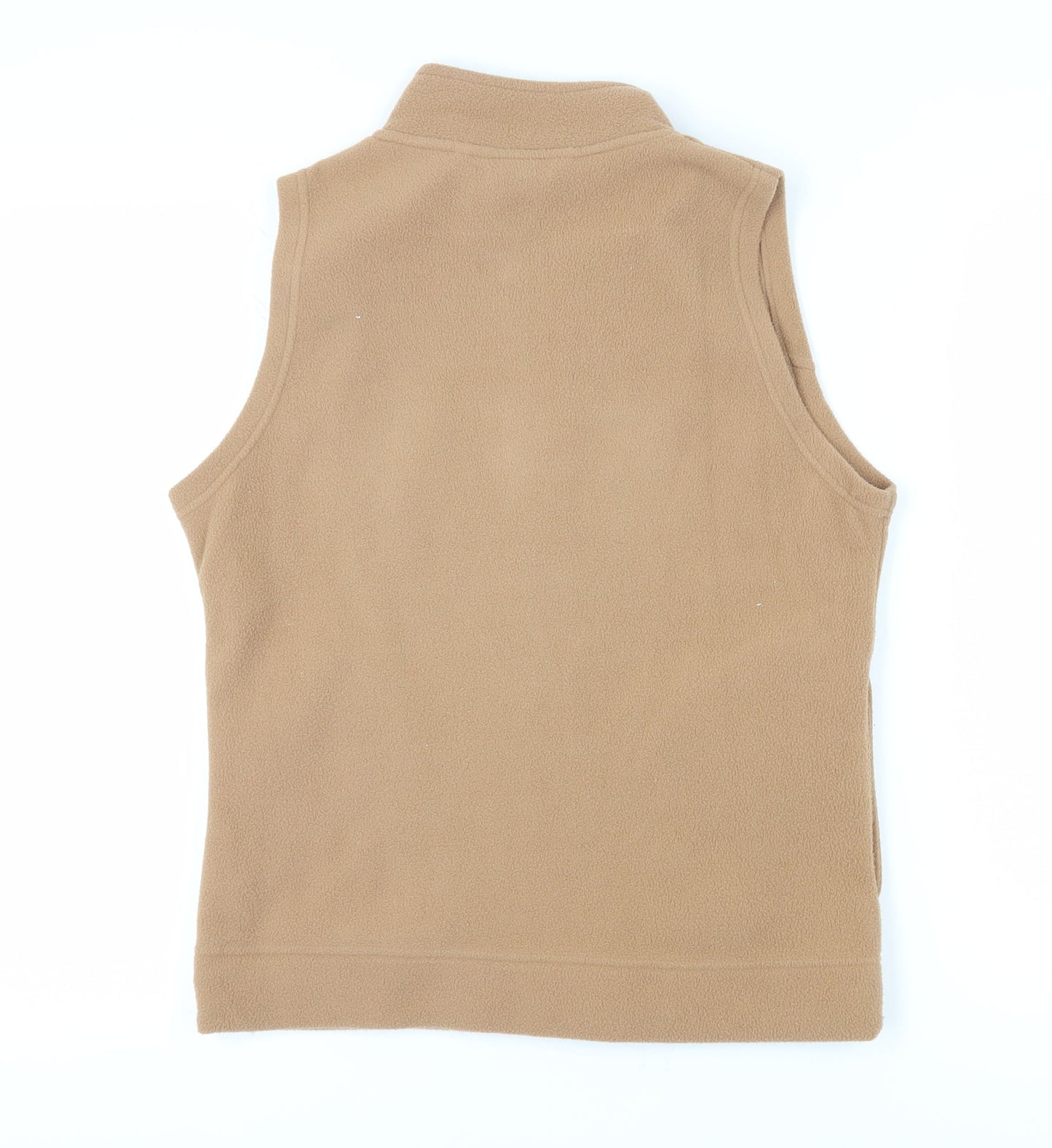 EWM Women's Brown Fleece Waistcoat S Zip Casual