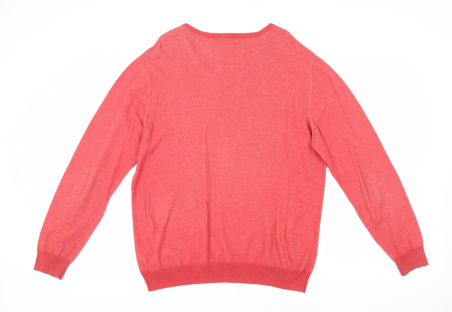 Jasper Conran Men's Red Pullover Jumper L Cotton Casual