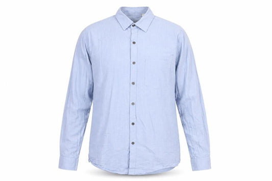 DKNY Men's Slim Fit Blue Button-Up Shirt, Size S