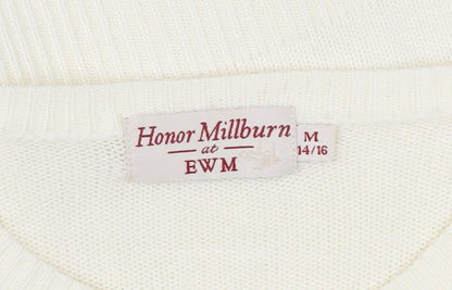 Close-up detail of Honor Millburn Women's Ivory Cardigan 14 M Button Knit