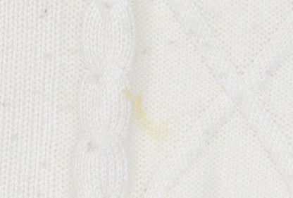 Brand and care label for Honor Millburn Women's Ivory Cardigan 14 M Button Knit