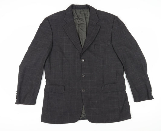 Pierre Cardin Grey Check Blazer, Men's 41R