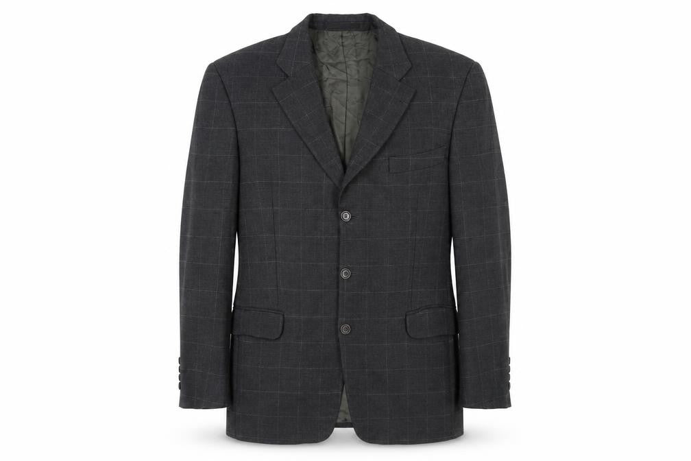 Pierre Cardin Grey Check Blazer, Men's 41R