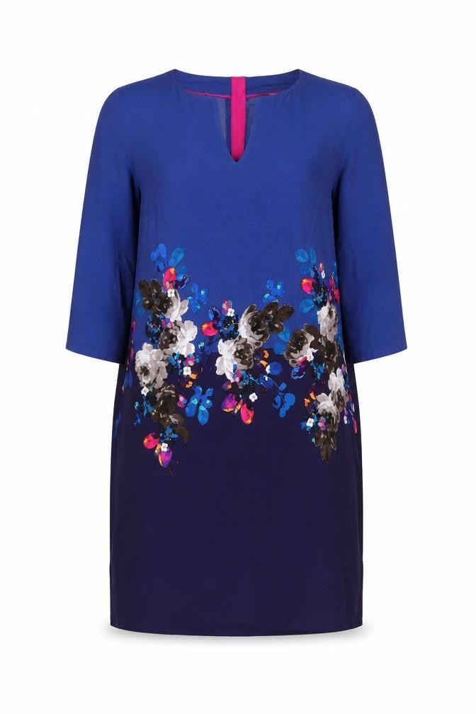 Joules Women's Blue Floral Shift Dress, M