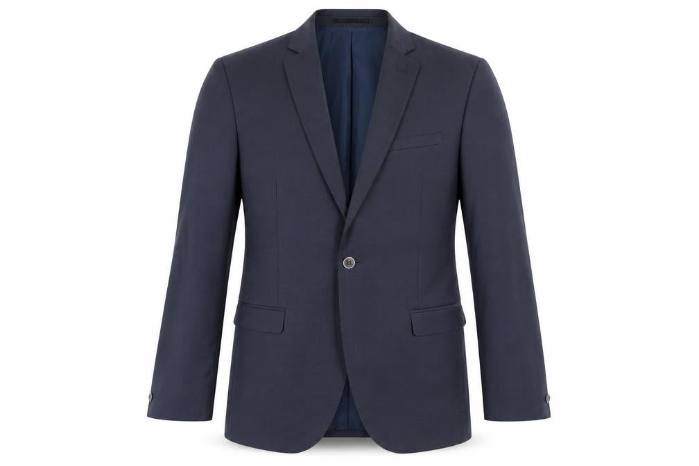 T.M Lewin Men's Blue Blazer 40L Wool Blend Formal