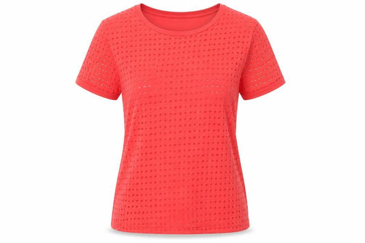 Bench Women's Red T-Shirt S Short Sleeve Crew Neck