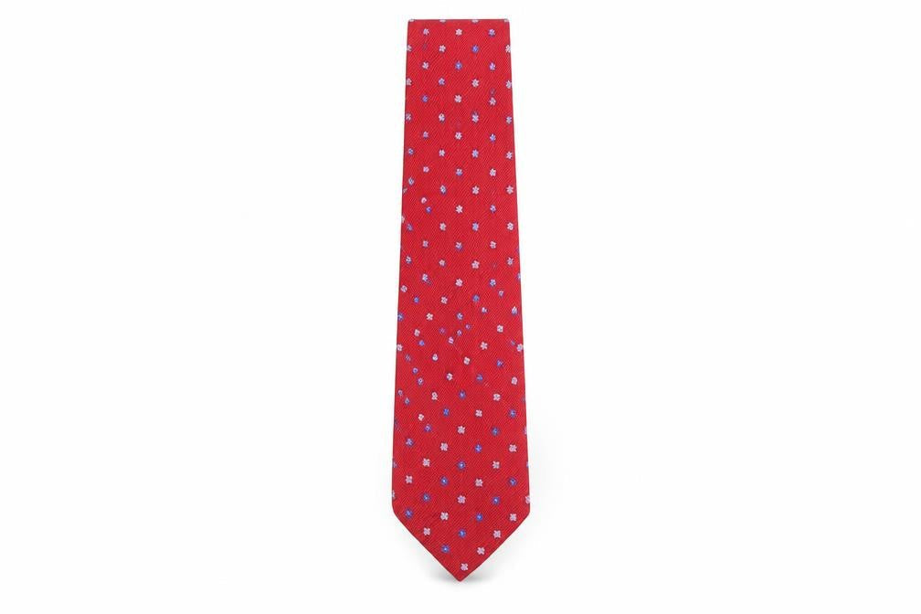 Austin Reed Men's Red Floral Silk Designer Tie