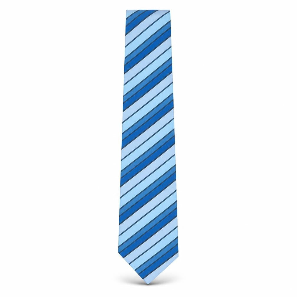 Thomas Nash Blue Striped Silk Men's Tie - Elegant Formal Accessory