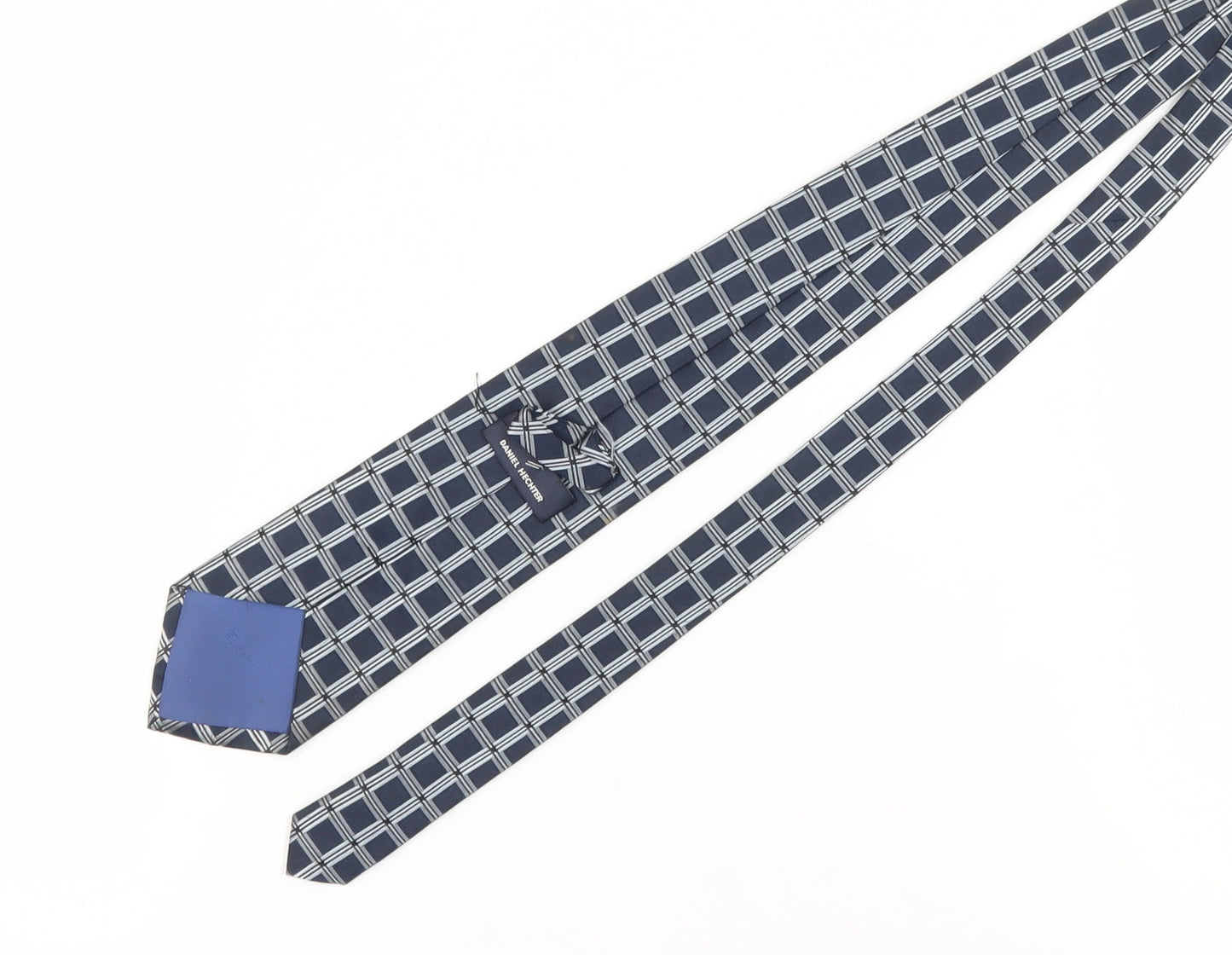 Daniel Hechter Men's Blue Plaid Silk Tie One Size