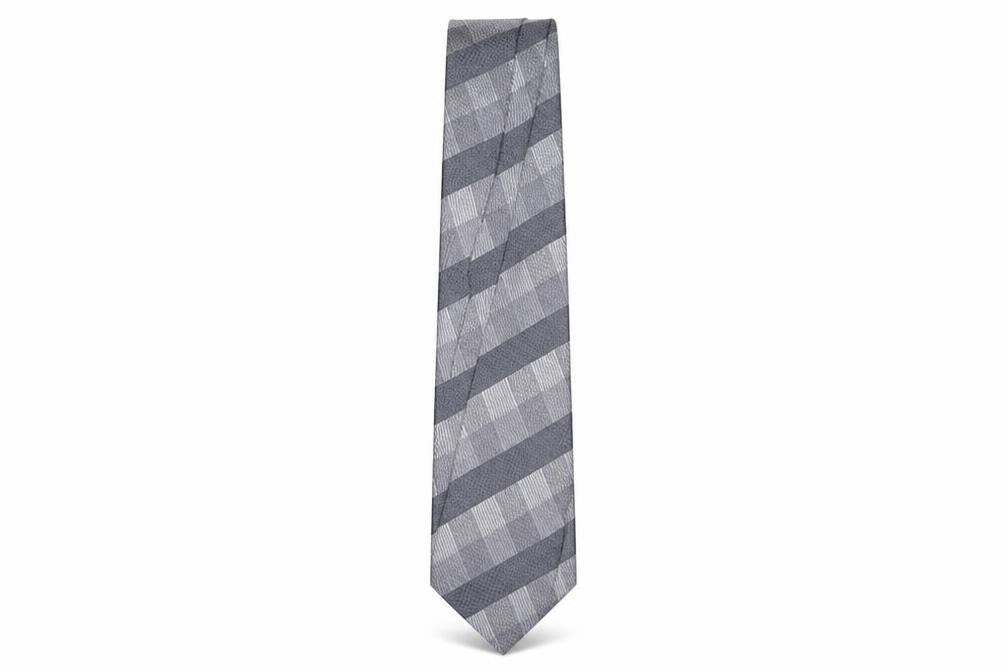 Stvdio Jeff Banks Men's Grey Designer Tie, One Size