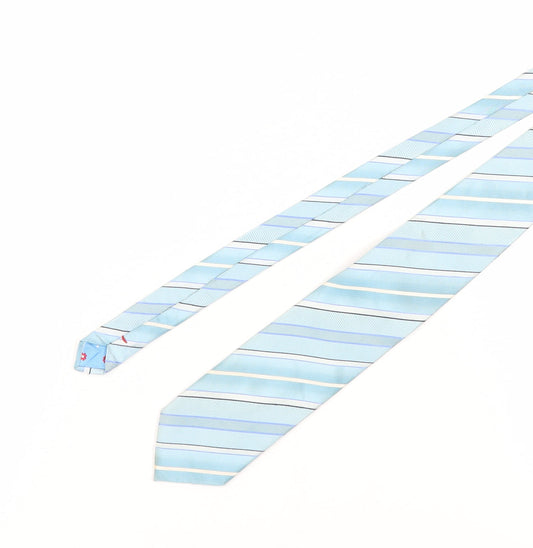 Daniel Hechter Men's Blue Striped Silk Tie