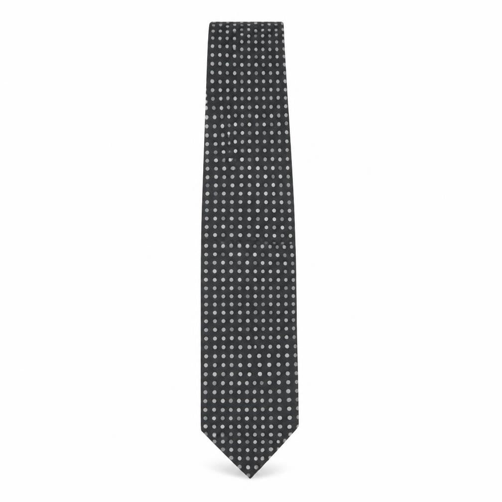 Daniel Hechter Men's Black Silk Polka Dot Tie