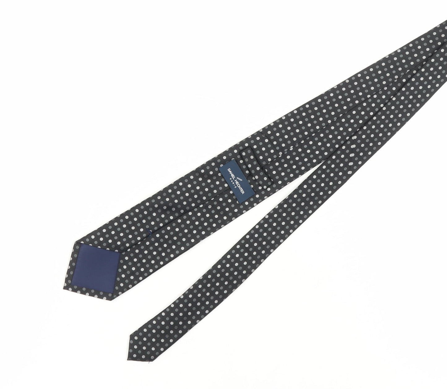 Daniel Hechter Men's Black Silk Polka Dot Tie