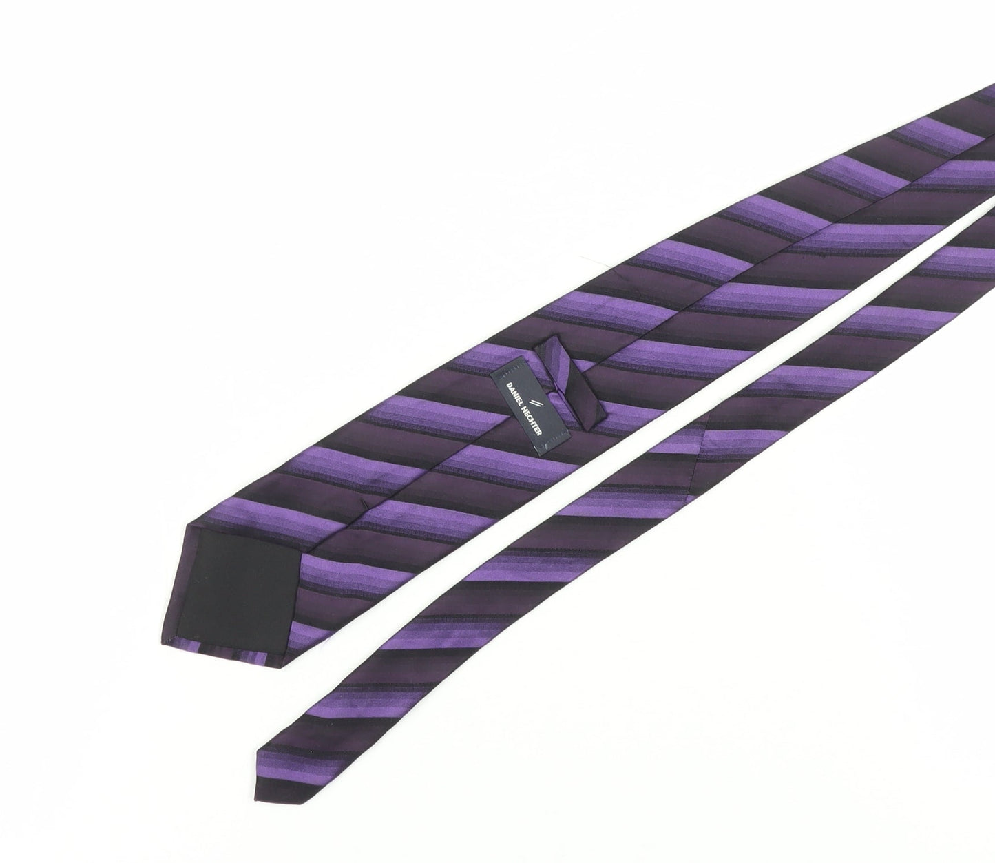 Daniel Hechter Men's Purple Striped Silk Tie