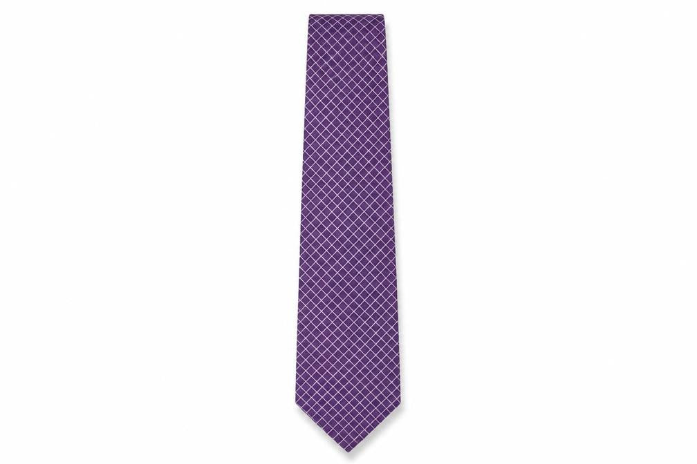 Austin Reed Men's Silk Purple Geometric Classic Tie