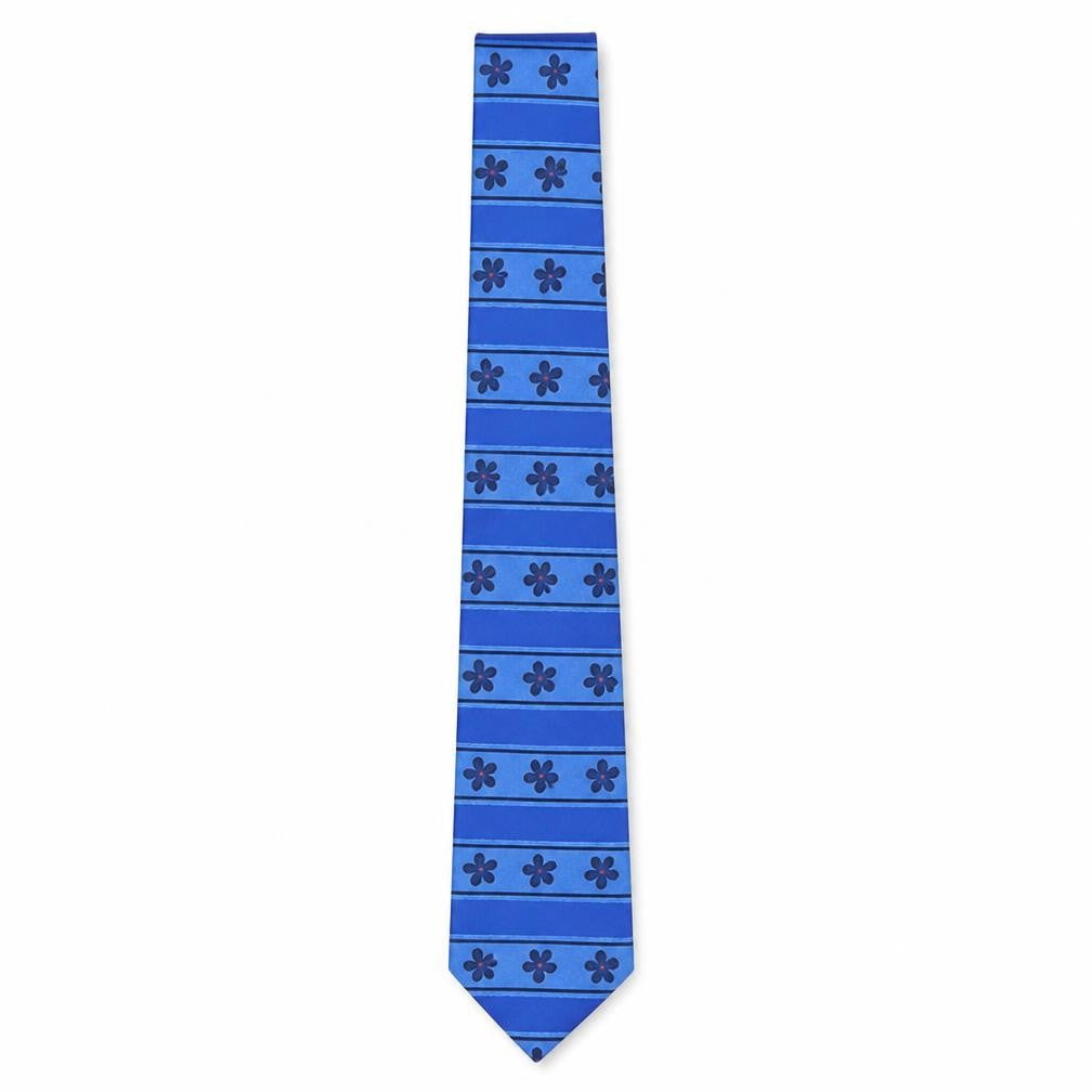 Pierre Cardin Men's Blue Floral Tie, One Size