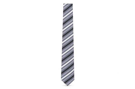 Jasper Conran Men's Grey Silk Striped Slim Tie