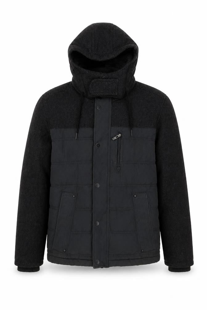 Next Men's Black Hooded Jacket Size S, Cotton Blend